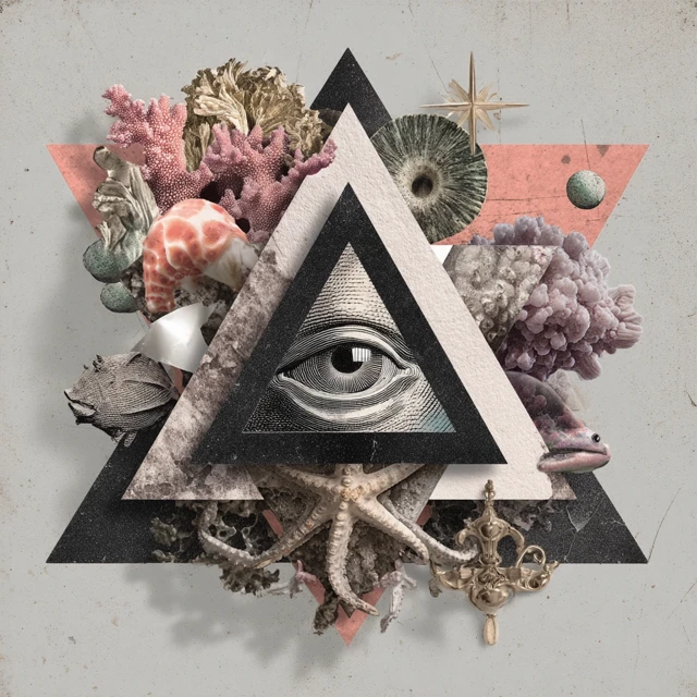 Eye of Providence Absurdist Surreal Retro Collage Art