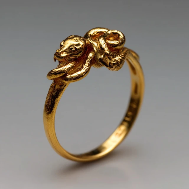 Gold Snake Ring Diamond Luxury Jewelry by Laomiao Jin