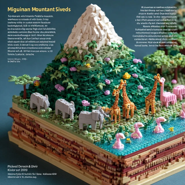 LEGO Mount Kilimanjaro Great Rift Valley Diorama