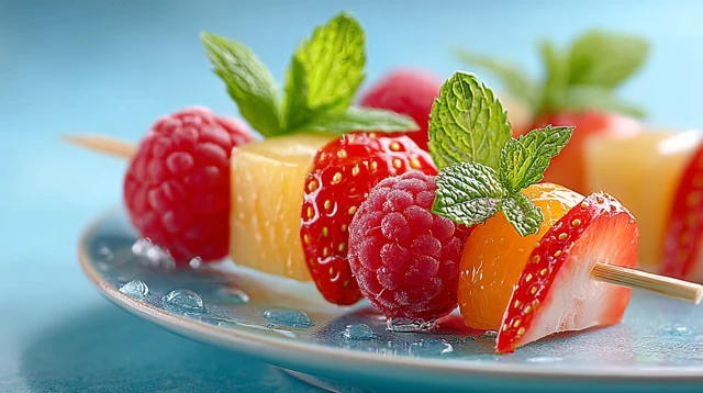 Delicious Mini Fruit Skewers Photo