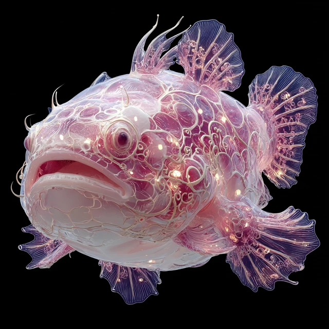 Bioluminescent Anglerfish: A Surreal Underwater Creature