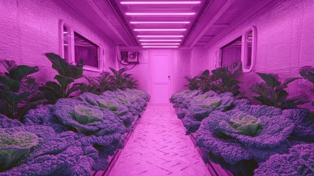 Indoor Aeroponics Grow Room with UV Lights
