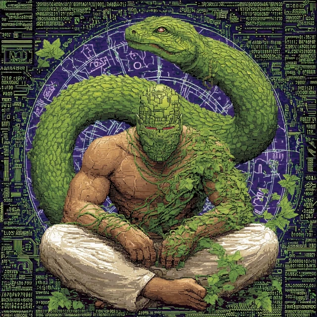 Fractal Shaman Circuit Album Art Digital Painting