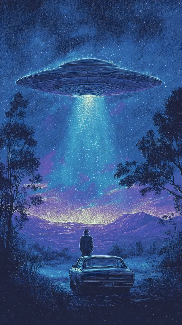 Alien Abduction Vintage Poster Art