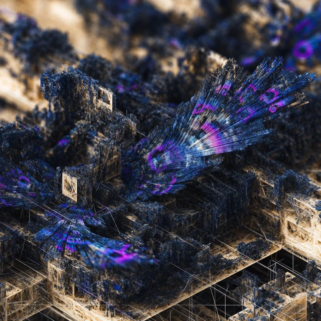 Abstract Fractal Art with Textured Details