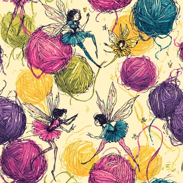 Fairies and Yarn Playful Mischief Crafting Pattern