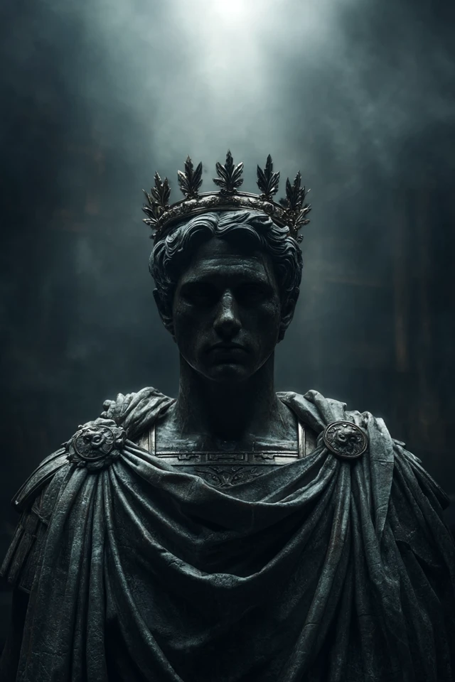 Roman Emperor Statue Album Cover Art