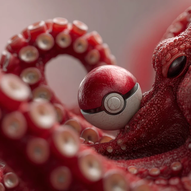 Octopus Tentacle Holding Poke Ball