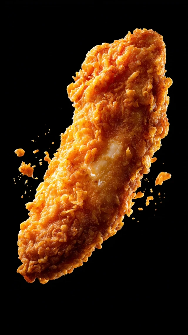 Crispy Fried Chicken Fillet Isolated Food Photography