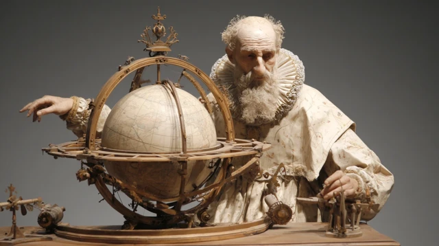 Antique Heliocentric Model and Astronomer
