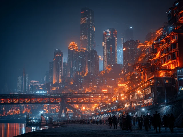 Chongqing Night Cityscape Urban Photography