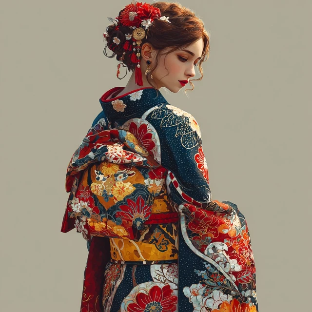 Japanese Kimono Girl Beautiful Portrait