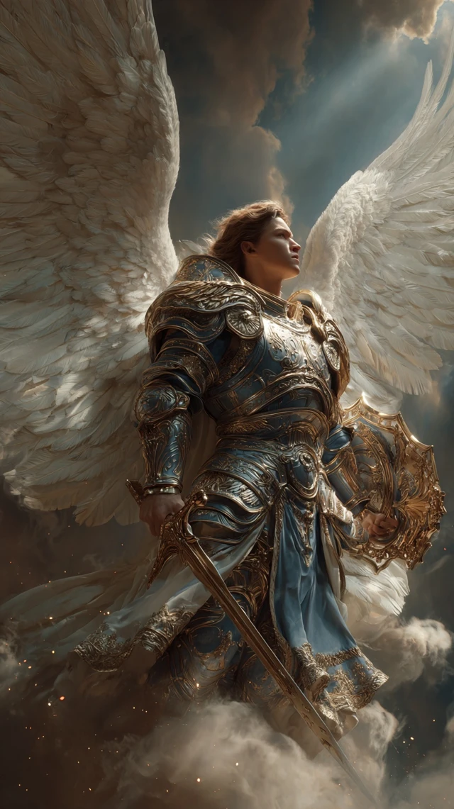 Saint Michael Archangel Digital Oil Painting