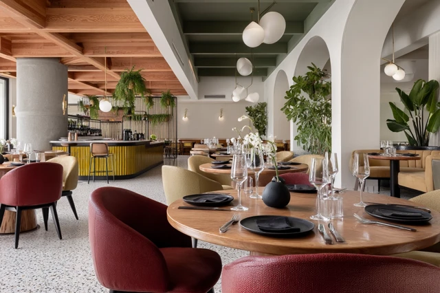 Fine Dining Restaurant Interior Design Editorial Photo