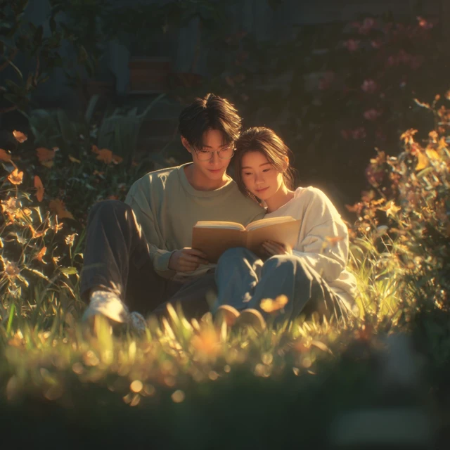 Young Couple Reading About Preconception