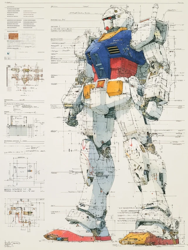 Iron Man Armor Blueprint Engineering Sketch