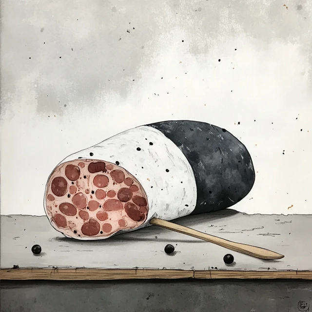 Salami in Keitum A Surreal Illustration