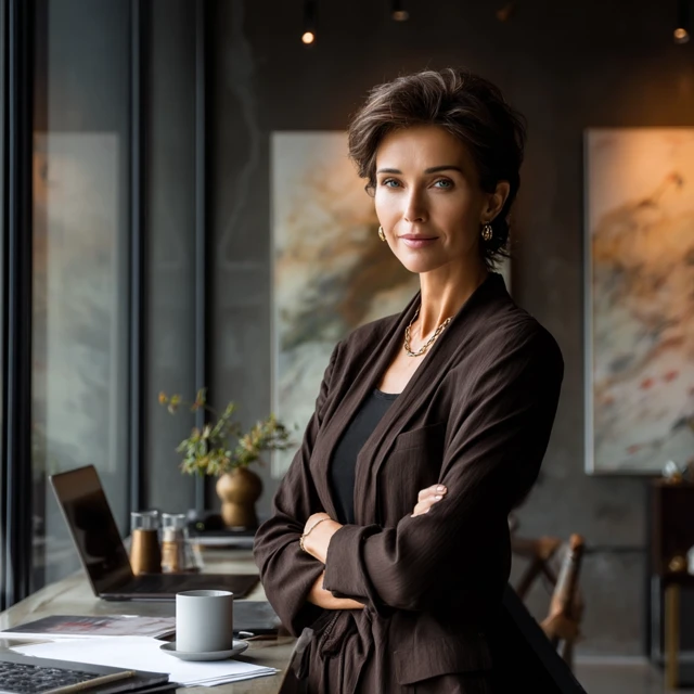 Professional Woman in Modern Office Setting