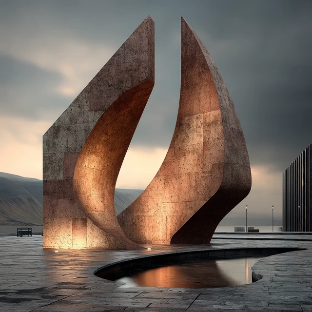Time Sculpture Urban Landmark Mahabad Architectural Concept