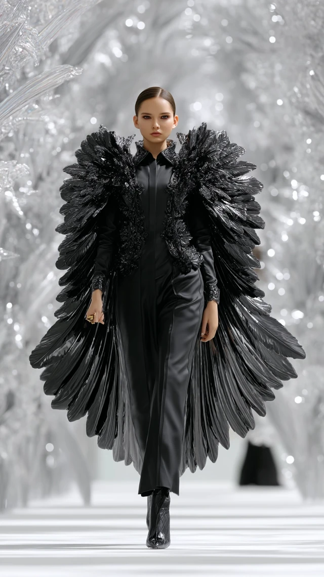 Majestic Raven Prada Style Photorealistic Art