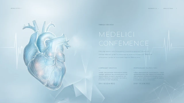 Cardiology Conference Background Heart ECG Lines