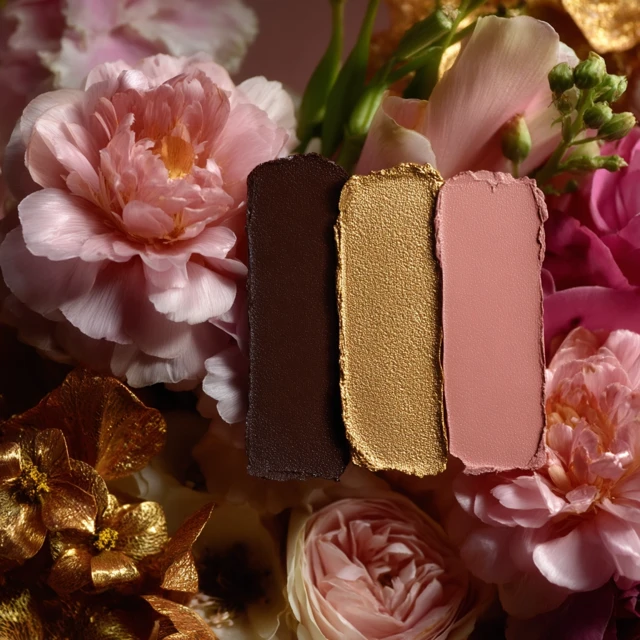 Wedding Color Swatches Chocolate Blush Pink Gold