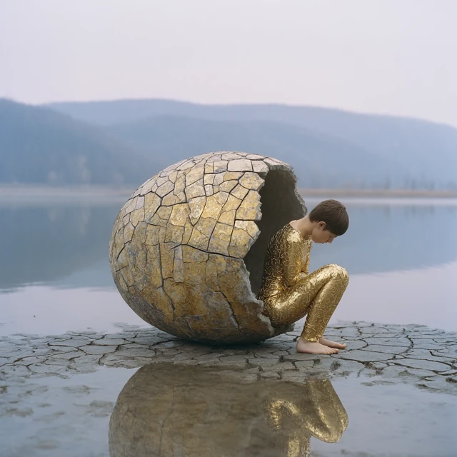 Rebirth Dreamlike Photo Eggshell Boris Mikhailov