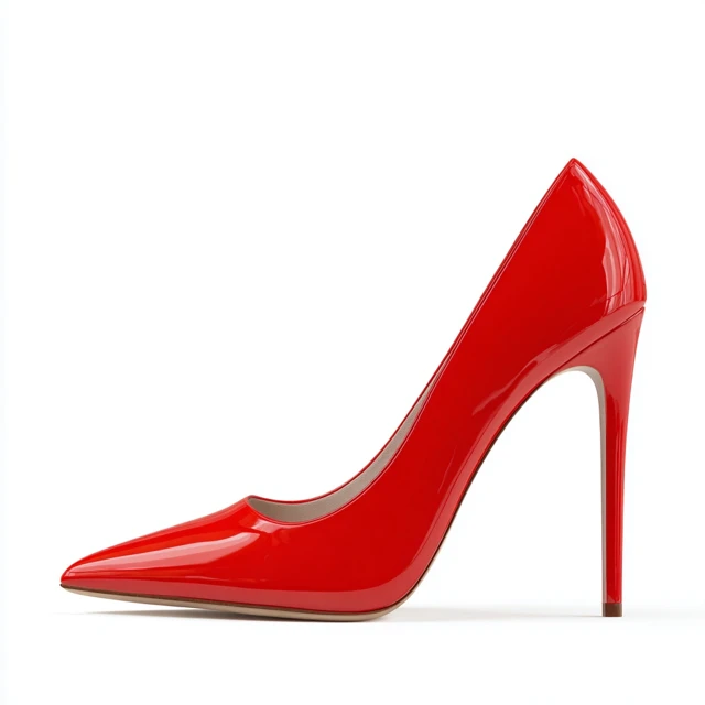Red Stiletto High Heel Shoe Elegant Fashion