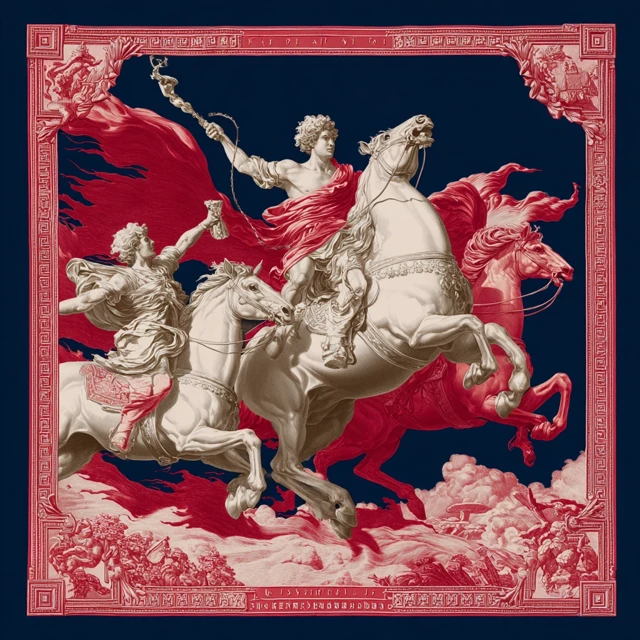 Helios in Chariot Mythological Baroque Art