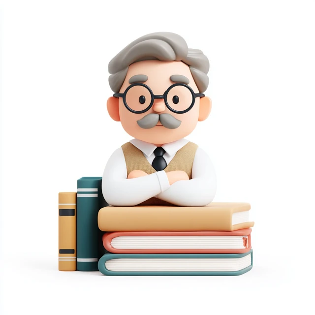 3D Cartoon Teacher Icon For Web Banner Design