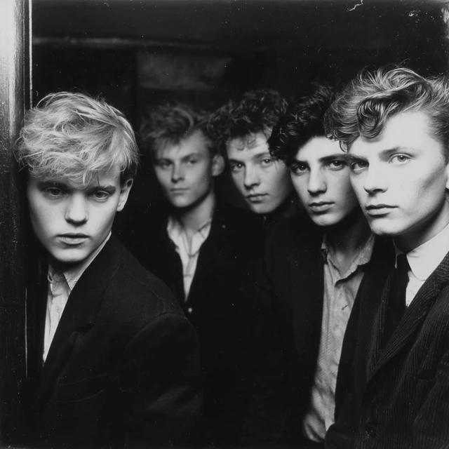 1980s British New Wave Band Vinyl Cover Photo