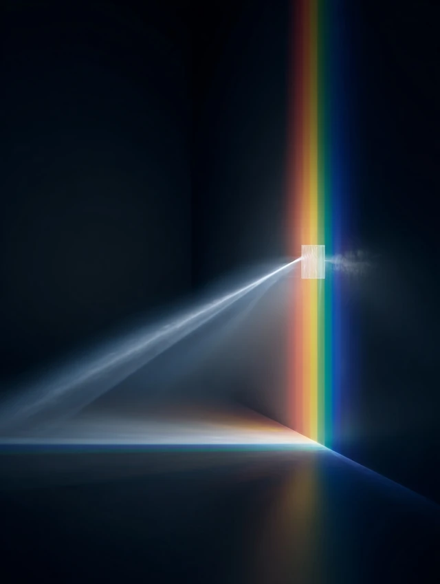 Light Spectrum Through a Prism Minimalist Art