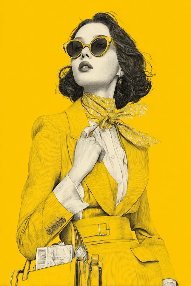 Fashion Illustration Woman Saving on Everything