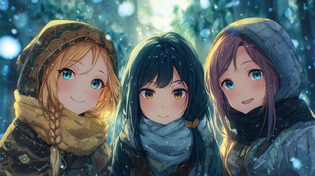 Enchanted Forest Friends Winter Anime