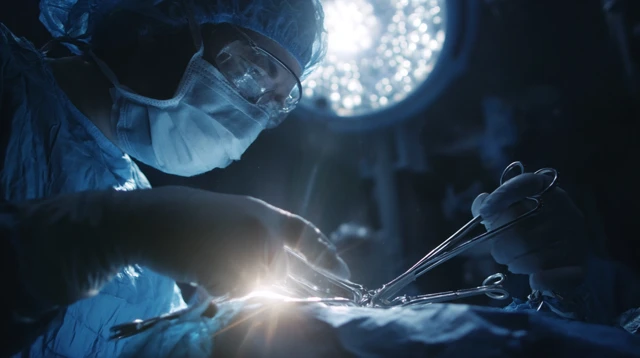 Surgical Scene Intense Lighting and Detailed Instruments