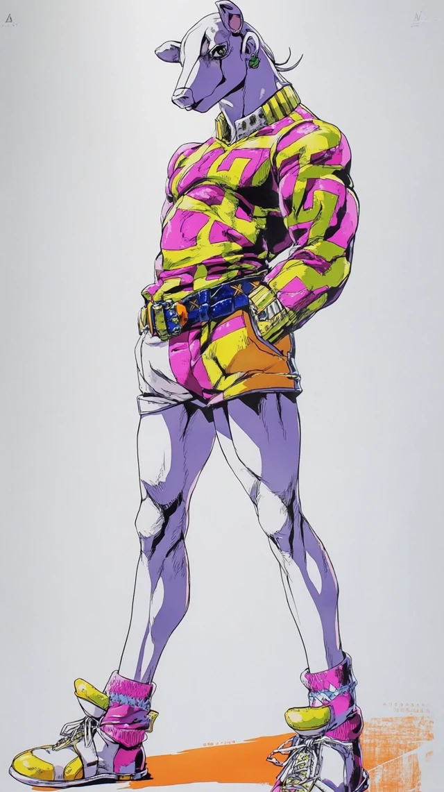 Stylish Anime Man in JoJos Bizarre Adventure Style