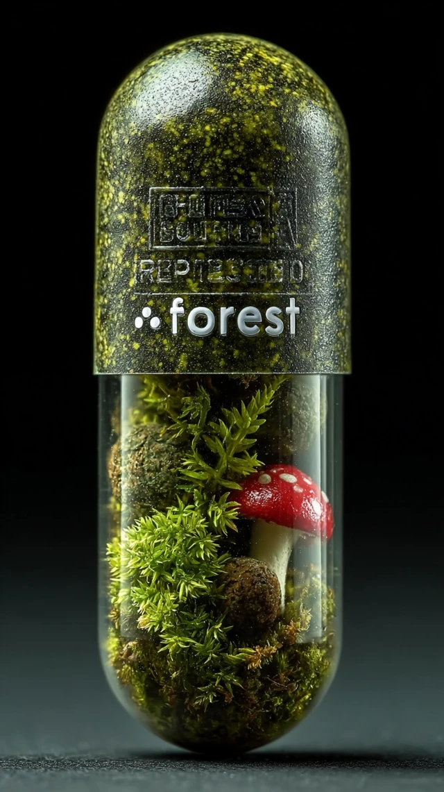 Vitamin Capsule Forest Design Photography
