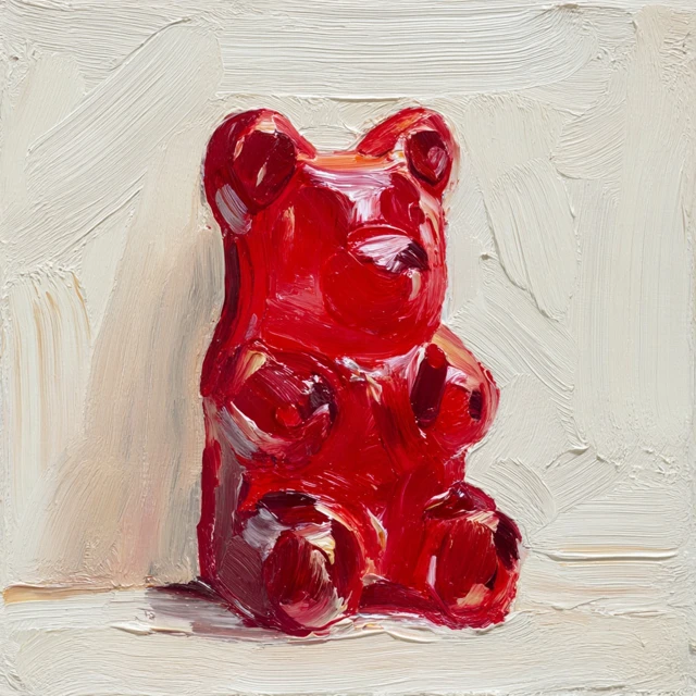 Gummy Bear Oil Painting Impressionist Style