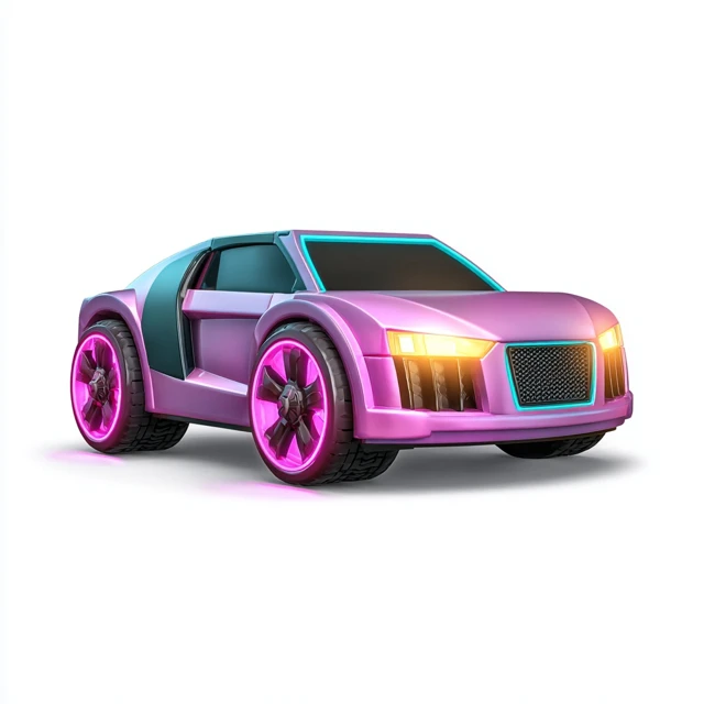 Roblox Neon Racer Car Illustration on White Background