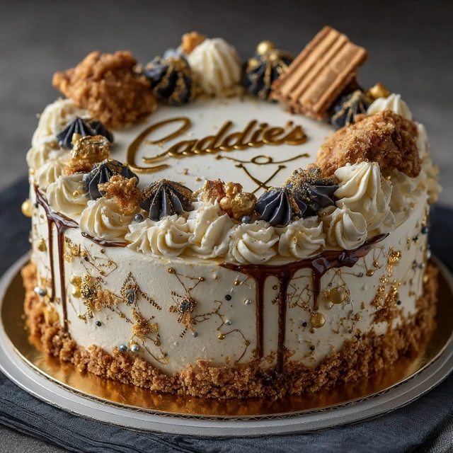 Caddies Birthday Cake with Virgo Zodiac Sign