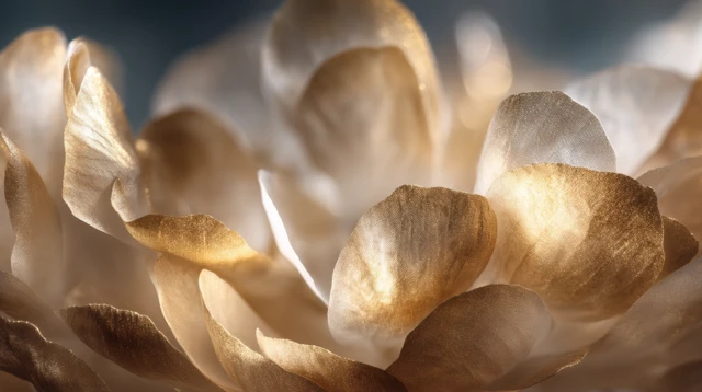 Golden Petals Macro Detailed Luxury