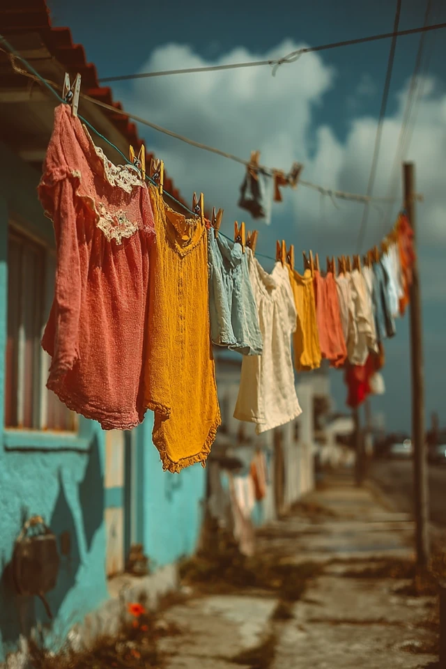 Clothes Drying in the Afternoon Sun