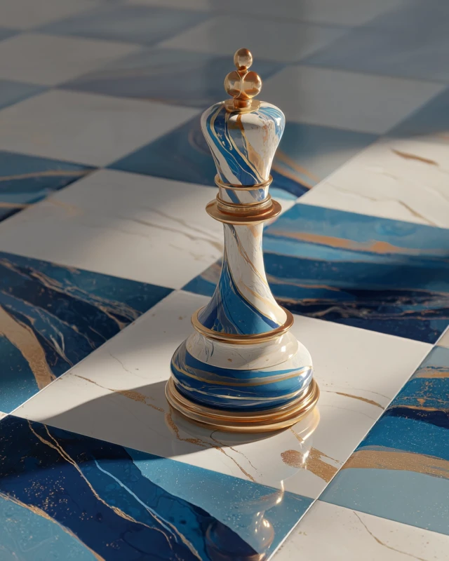 Chess King Artwork Minimalist Surrealist