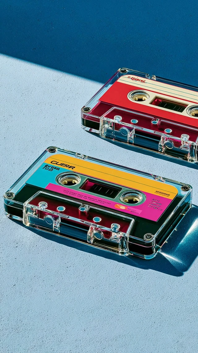 Retro Cassette Tape Still Life Photography 80s Aesthetic