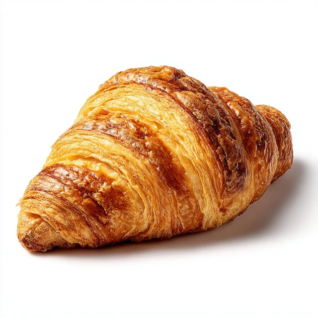 Delicious Croissant on White Background