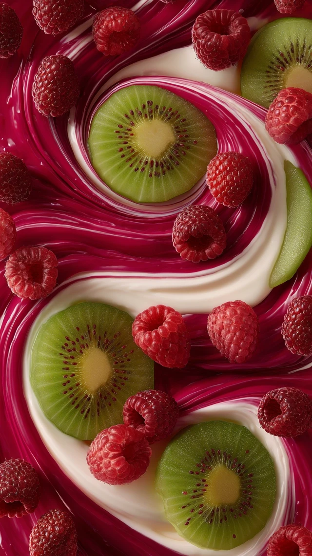 Kiwi and Raspberry Tornado: A Burst of Flavor