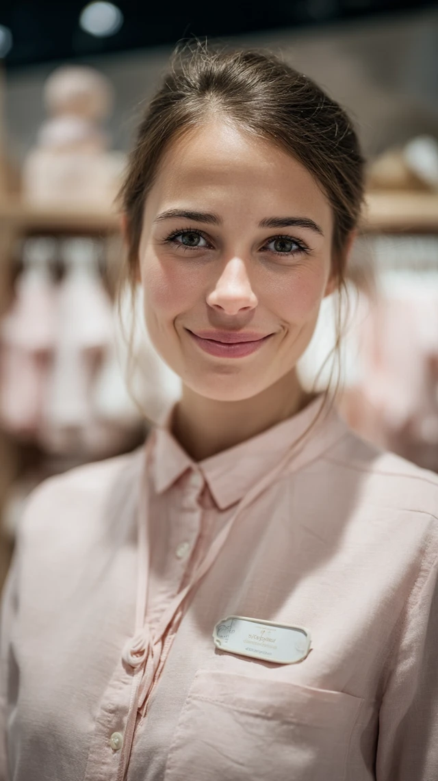 Baby Store Attendant Portrait