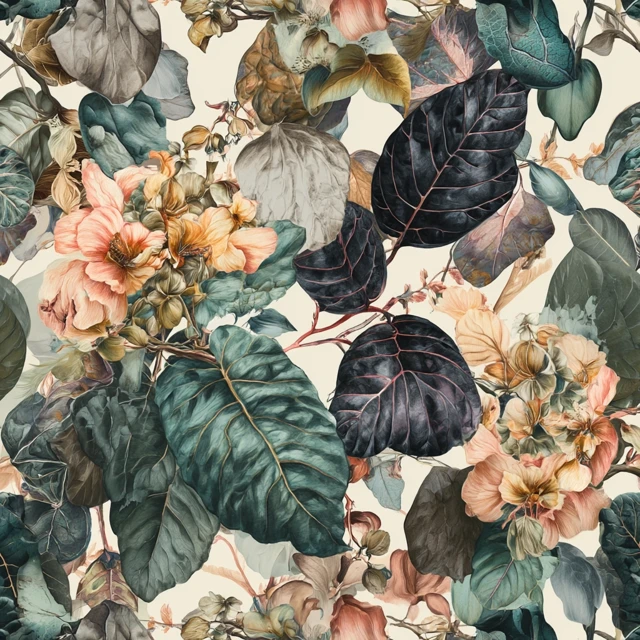 Luxury Watercolor Botanical Pattern Design