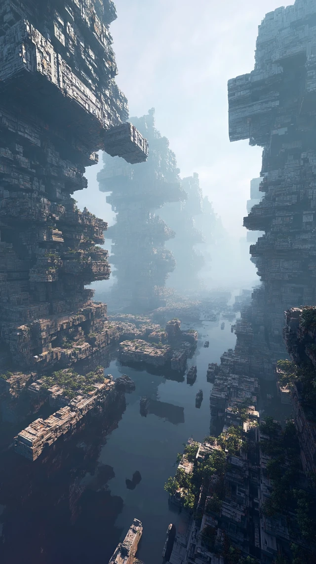 Surreal SciFi Africa Megastructures Concept Art