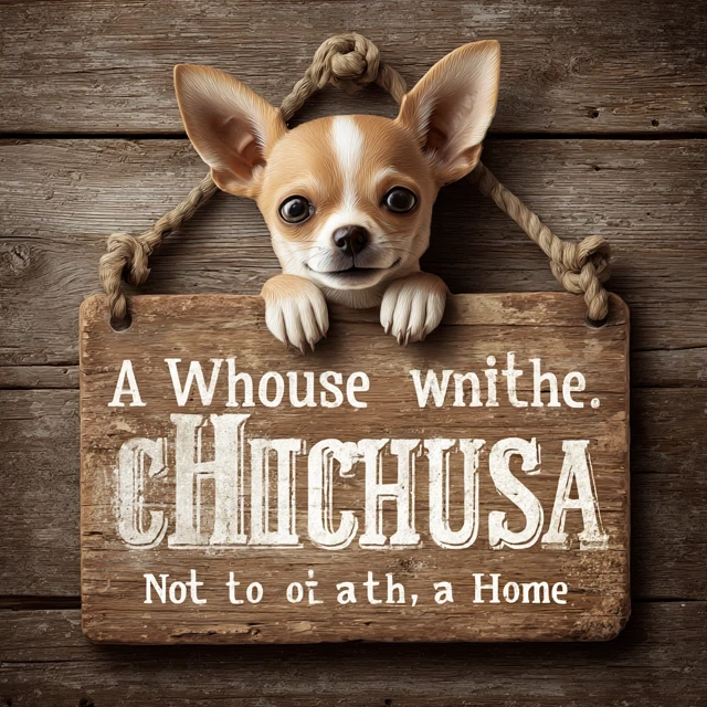 Chihuahua Home Decor Wooden Sign